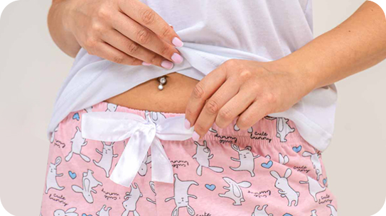 Пижама женская с шортами цвет белый и розовый